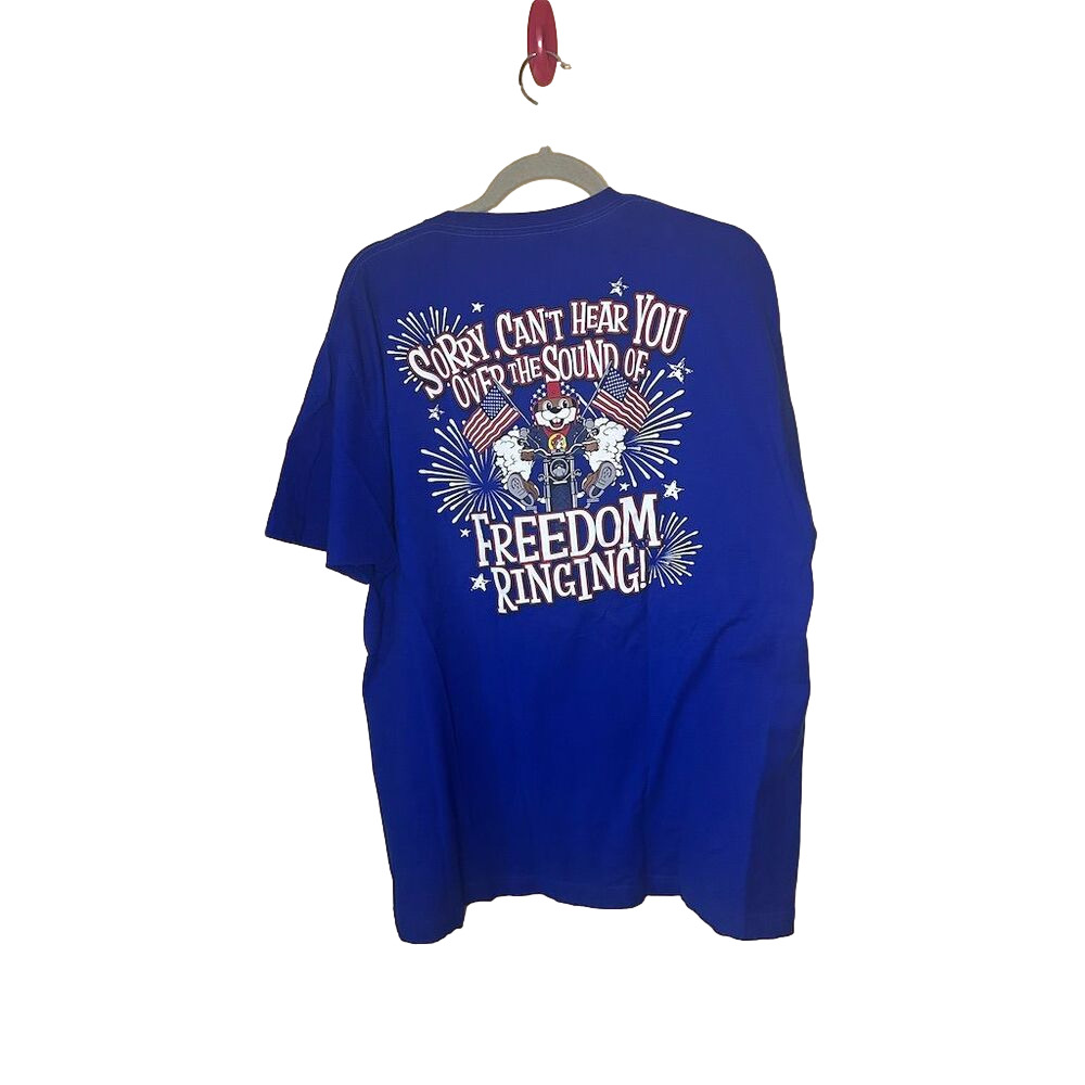 Buc-ee's Unisex XL Blue Patriotic 4th of July Graphic T-Shirt
